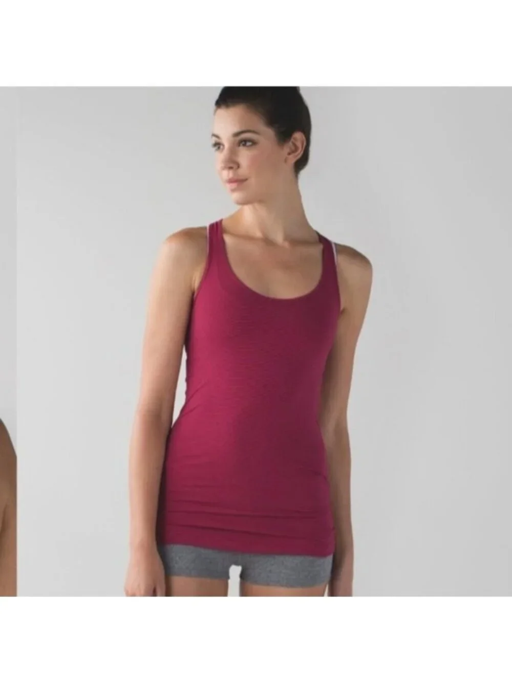Lululemon Cool Racerback reversible cranberry/ maroon colour